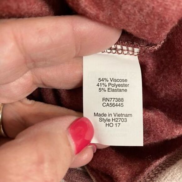 J.Crew Womens Lot Of 2 Pullover Sweatshirt red blue White Striped Stretch S - Picture 7 of 7